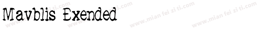 Mavblis Exended字体转换